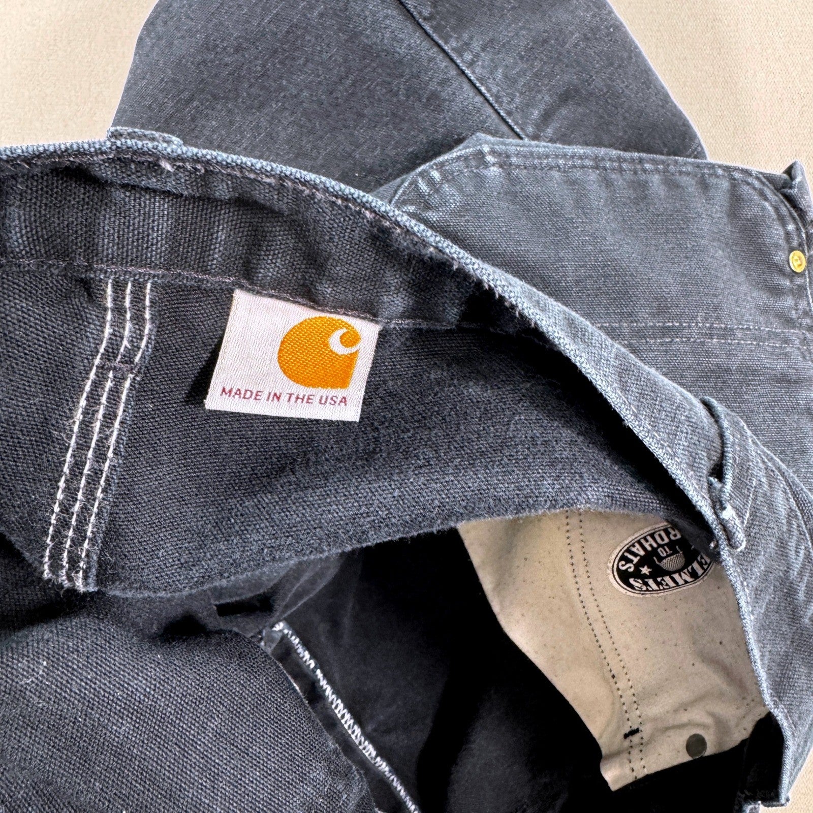 Carhartt Helmets to Hardhats Shorts Mens Size 40 Black Double Knee Made In USA