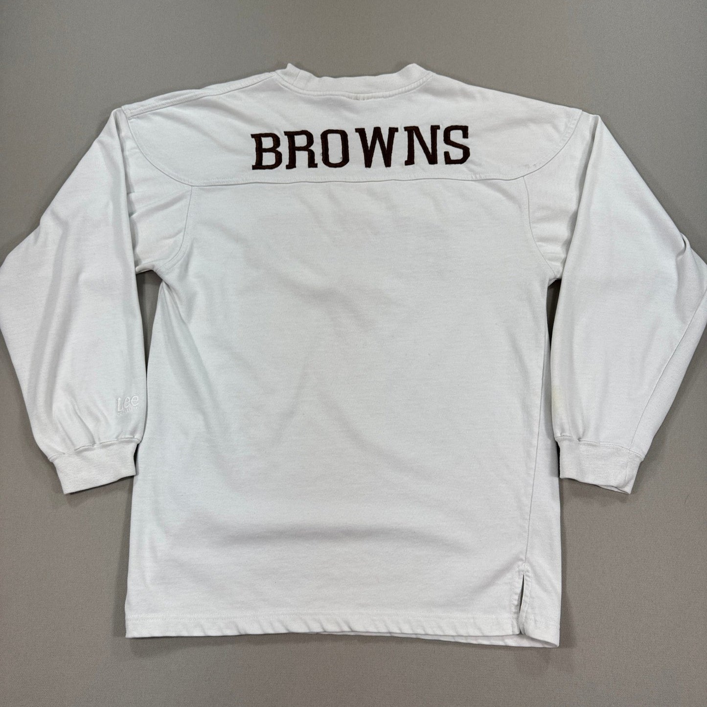 Vintage Lee Cleveland Browns Home NFL Football T-Shirt Sports mens Medium White