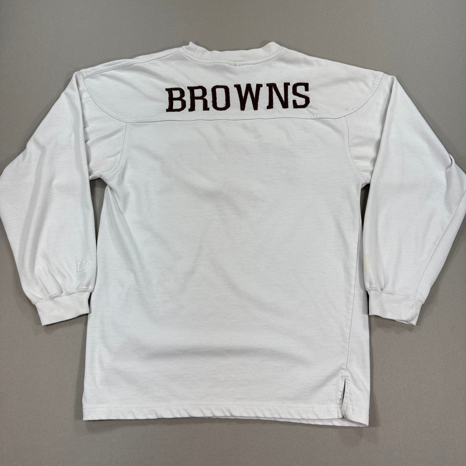 Vintage Lee Cleveland Browns Home NFL Football T-Shirt Sports mens Medium White