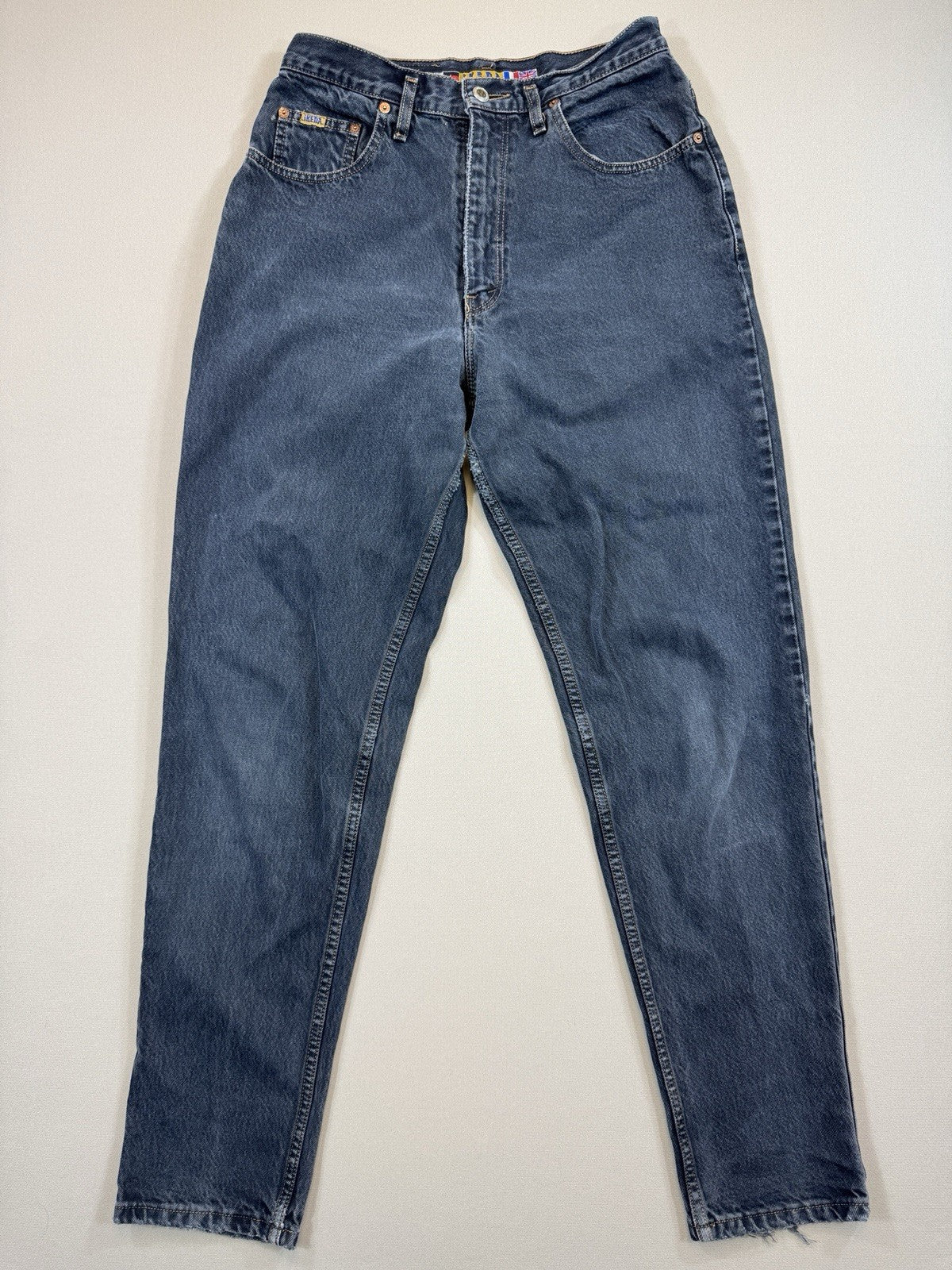 Vintage Ikeda High Rise Womens Sz 31 Gray Denim Jeans Medium Wash