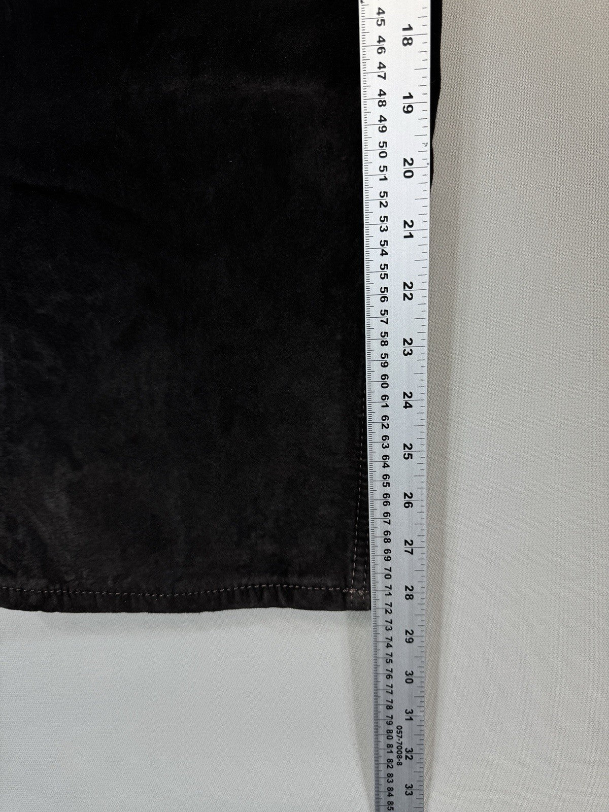 Skotts Suede Straight Leg 100% Leather mens Size 32 Black Denim Made In Canada