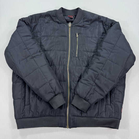 Tough Duck Bomber Jacket Quilted Lined mens 2XL Black Full Zip Padded Insulated