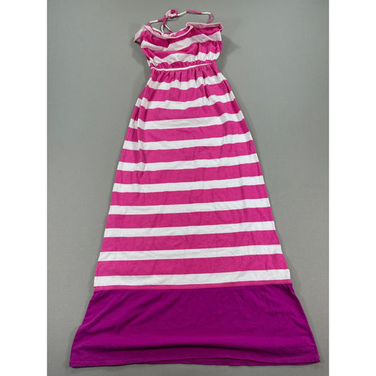 New Aeropostal With Tags Bright pink and white striped maxi dress XS