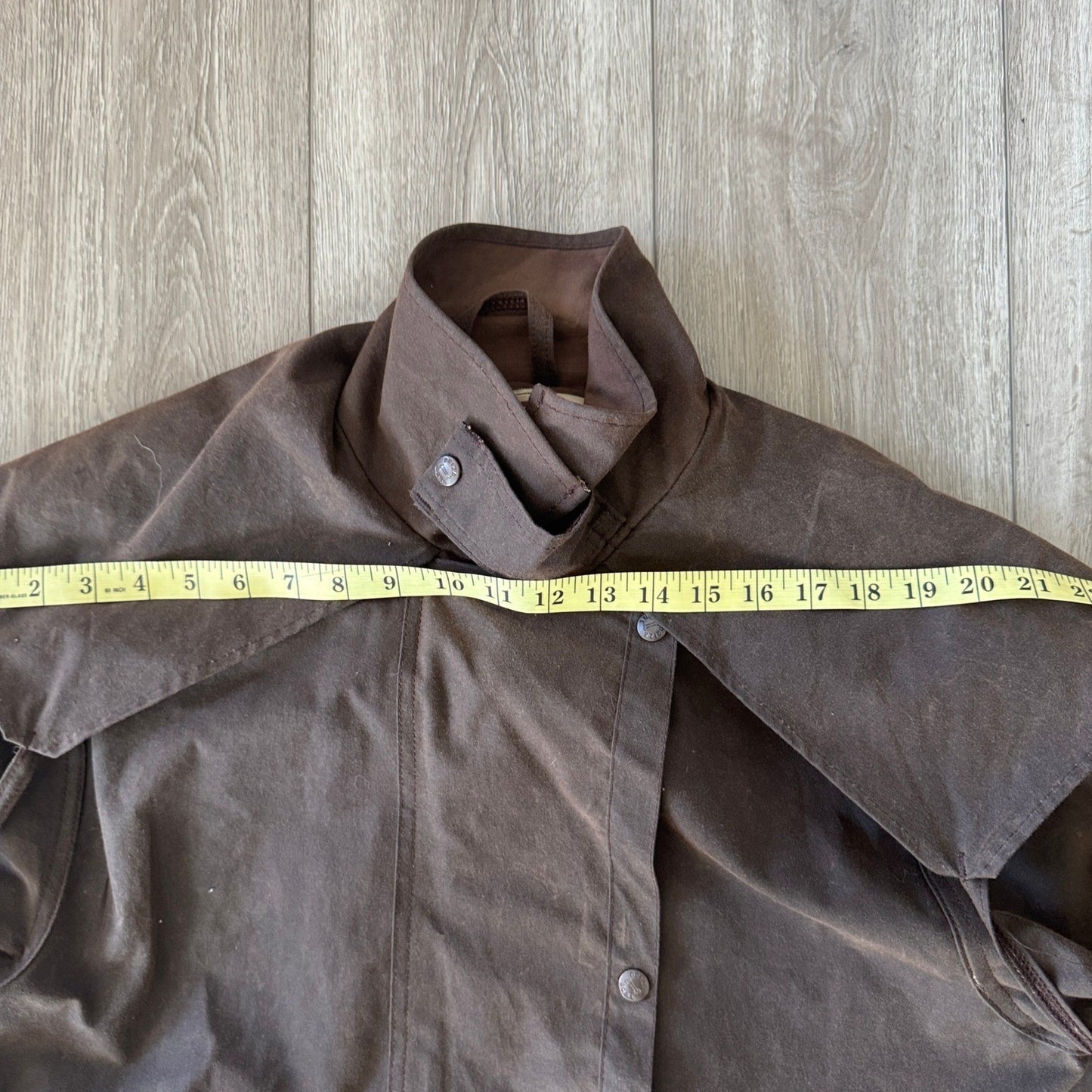 Vintage Driza-Bone Riding Coat Oilskin Australian mens Large Brown Waxed Cotton