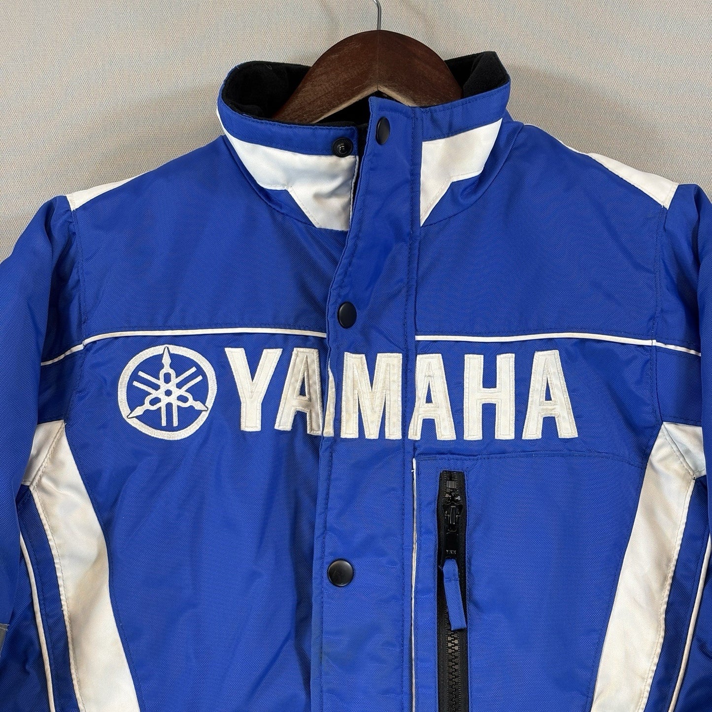 Yamaha Racing Paddock Blue Jacket Button Up Full Zip Youth Medium