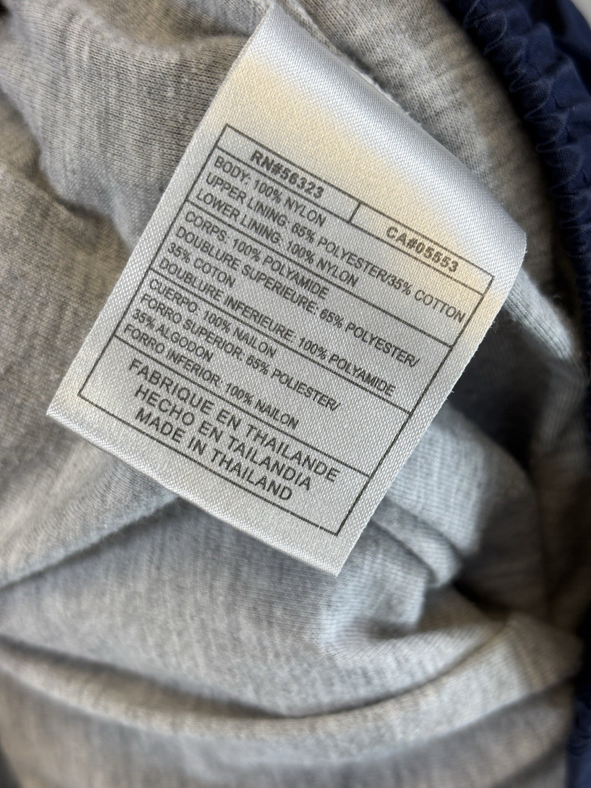 Vintage Nike Track Pants Mens Large Navy Blue Windbreaker Wide Leg Y2K Baggy Fit