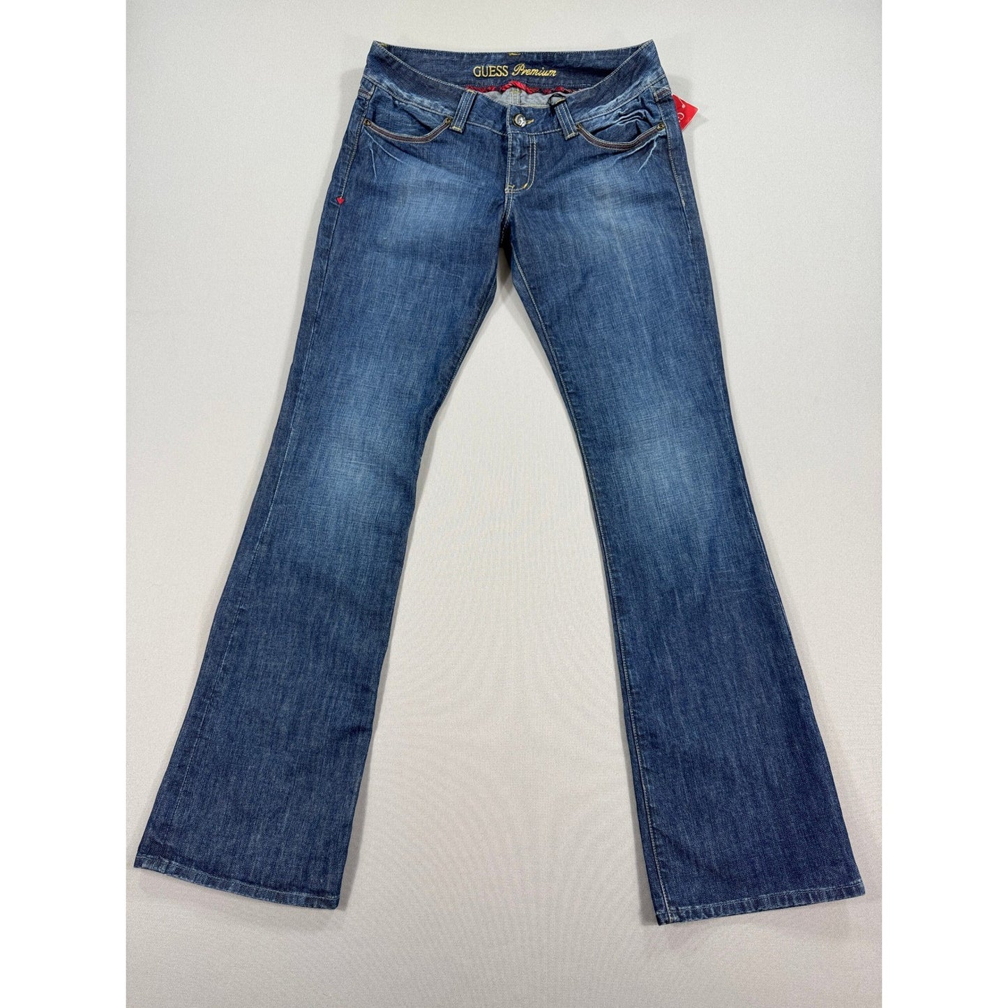 NWT Guess Premium Denim Jeans Womens Size 30 Low Wasted Flared Leg