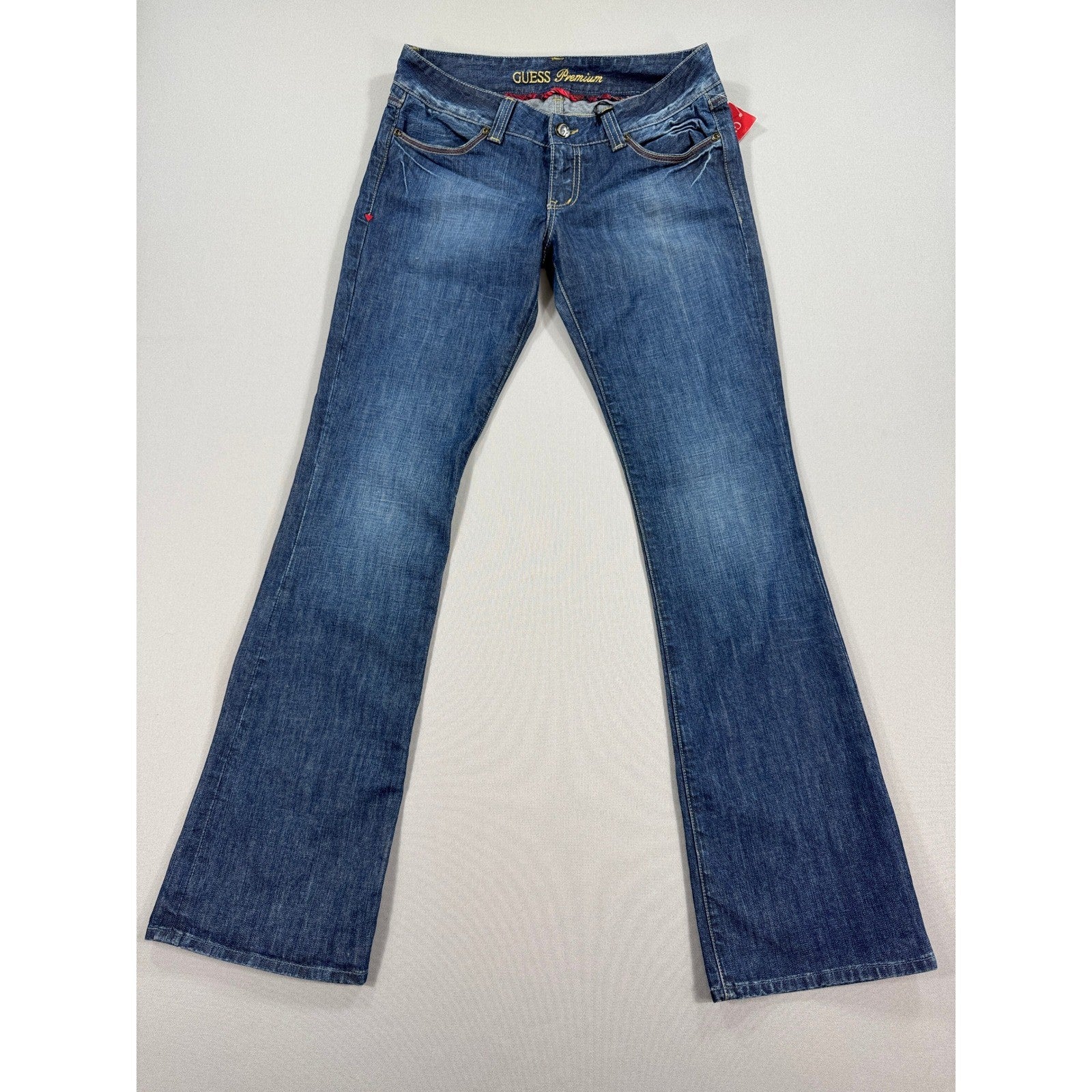 NWT Guess Premium Denim Jeans Womens Size 30 Low Wasted Flared Leg