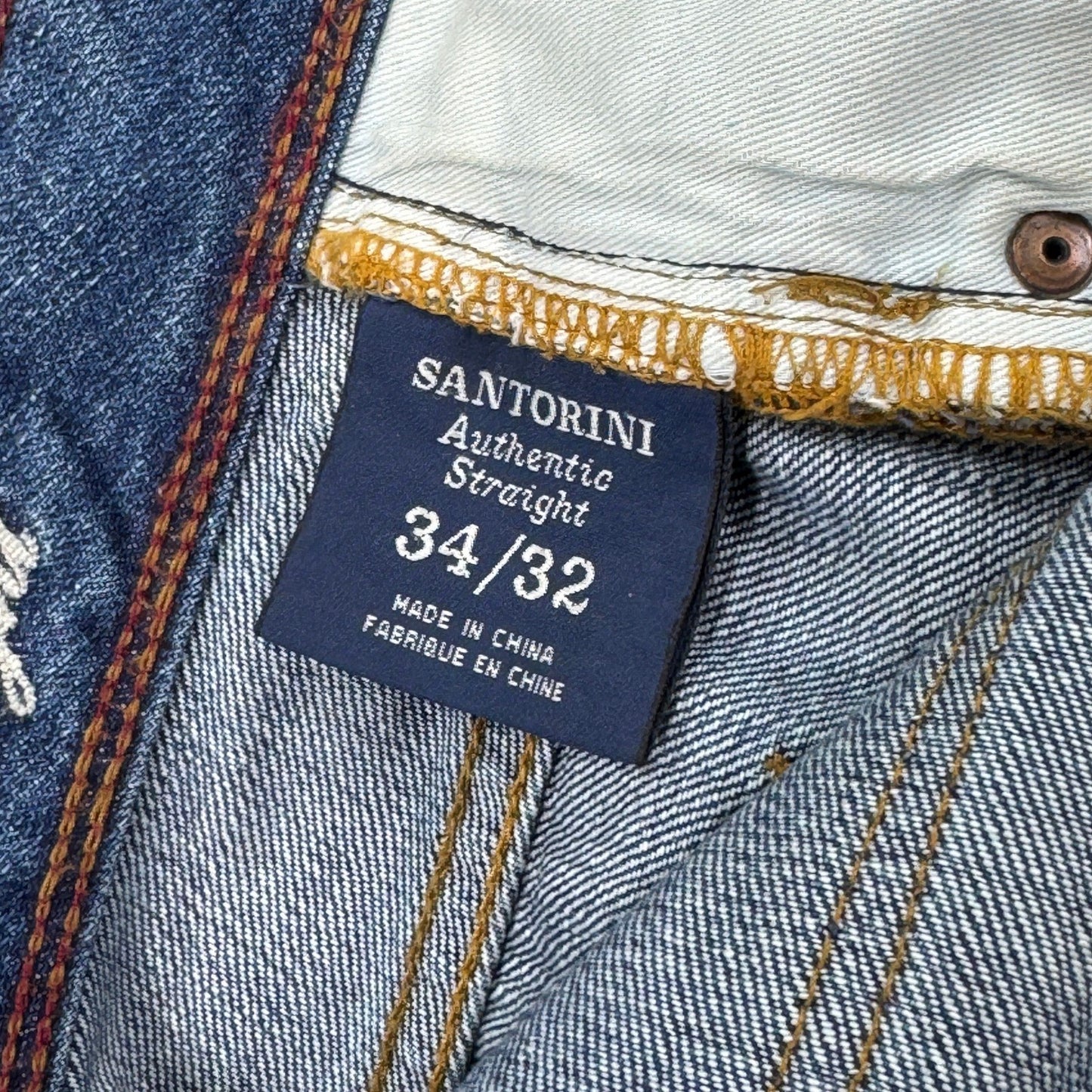 Tommy Bahama Santorini Authentic Straight Jeans mens 34x32 Denim Medium Wash