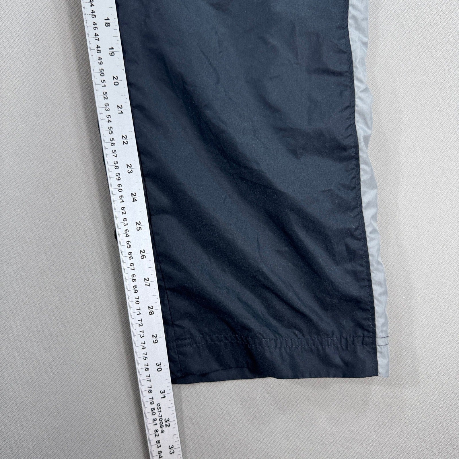 Vintage Nike Track Pants Mens Small Gray Silver Lined Drawstring Lightweight Y2K