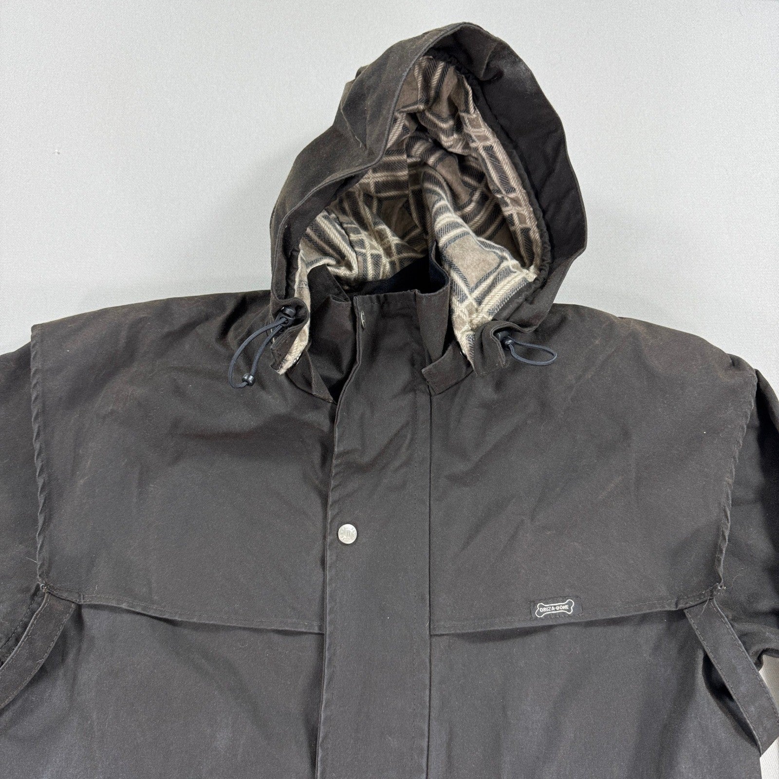 Driza-Bone Coat Style Waxed mens Small Brown Made in Australia Quilted Lining