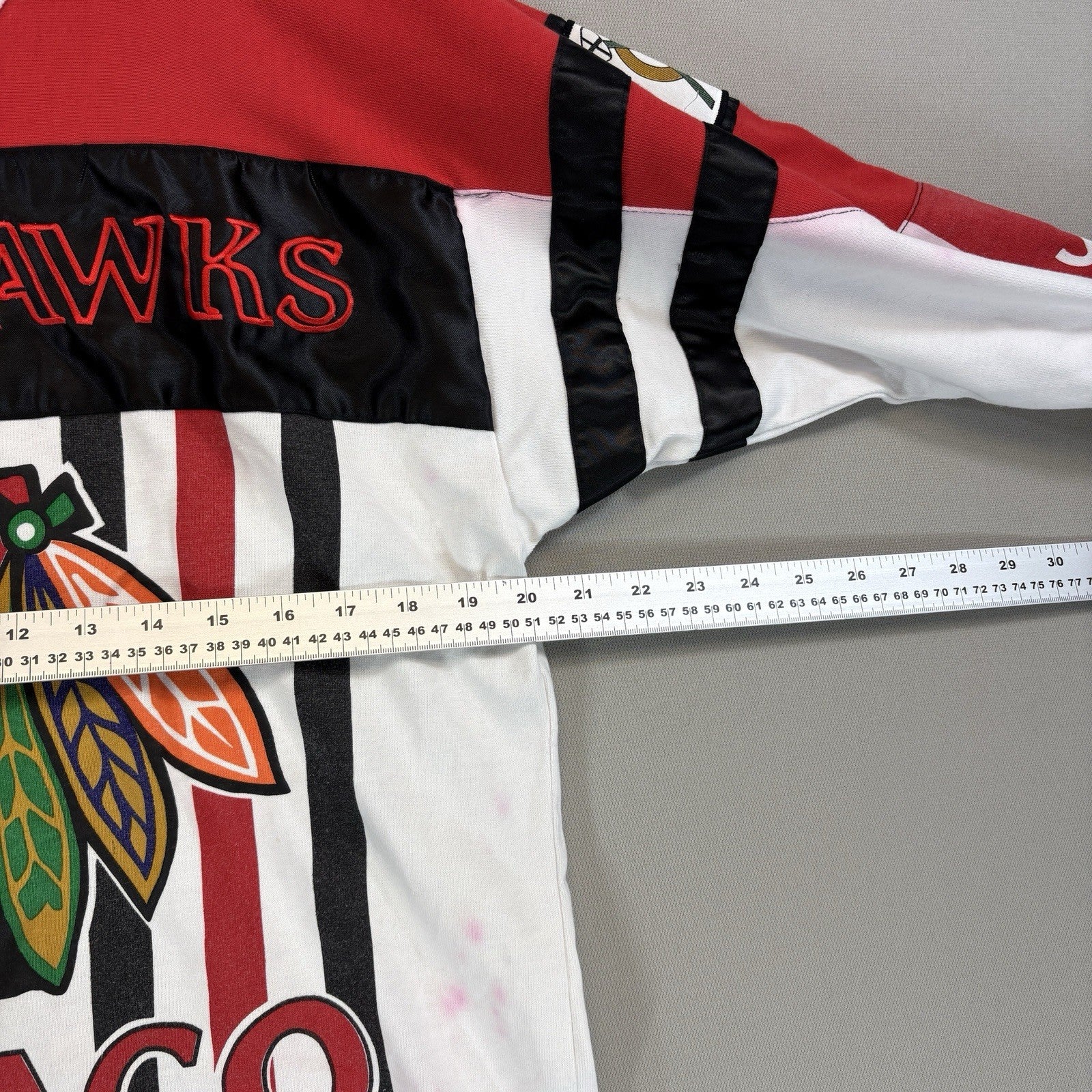 Vintage Rare Starter NHL Chicago Blackhawks 3/4 Sleeve Shirt Mens Large