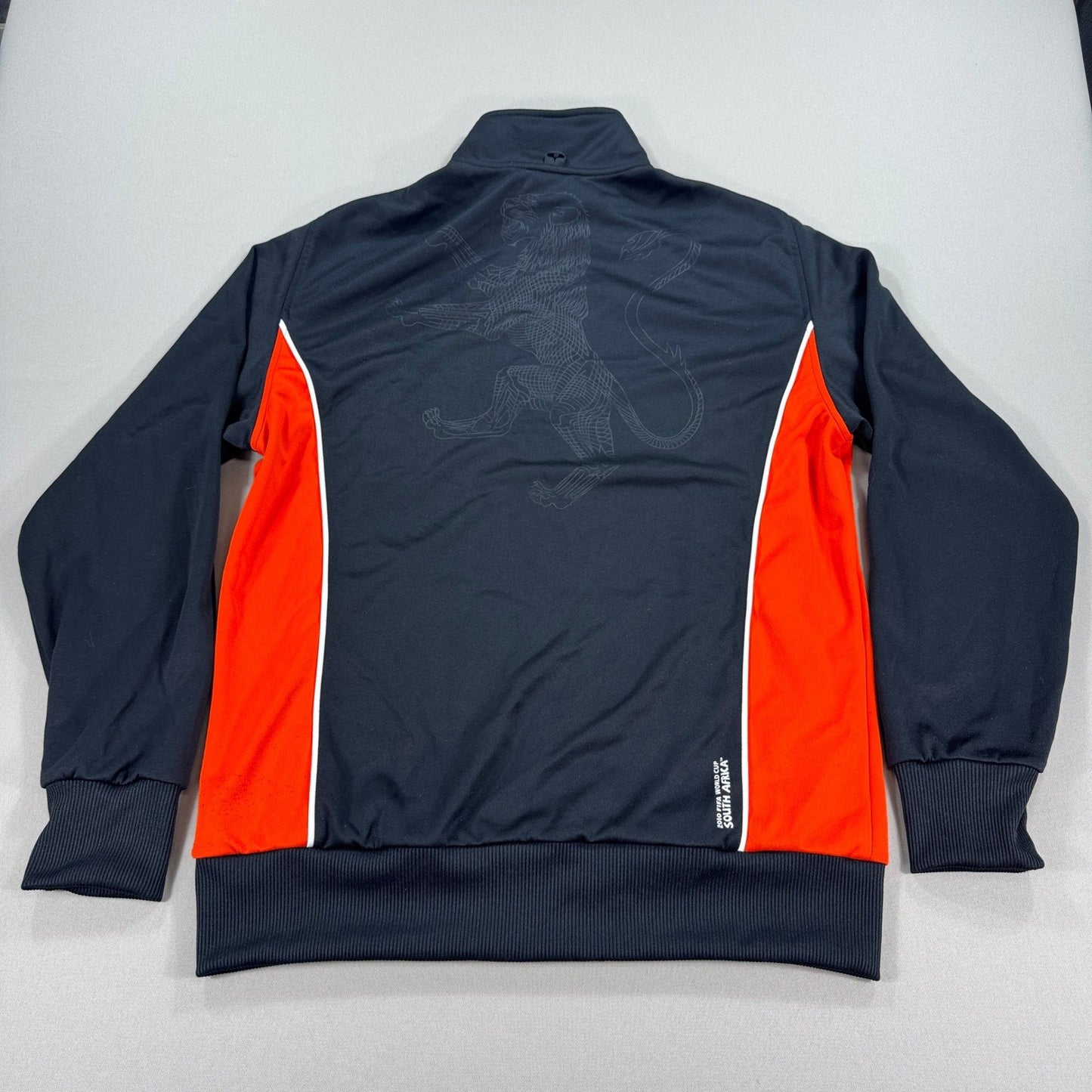 VTG Adidas Netherlands Track Jacket mens 2XL Black Red World Cup South Africa