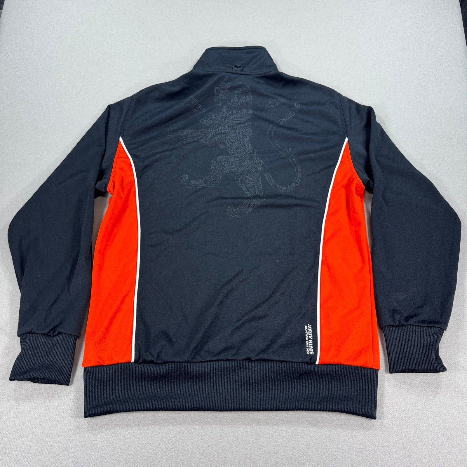 VTG Adidas Netherlands Track Jacket mens 2XL Black Red World Cup South Africa