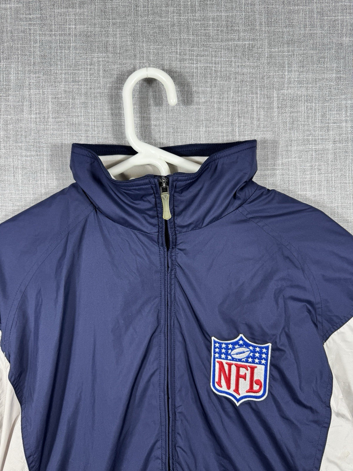 Adidas NFL Team Apparel On Field Windbreaker Full Zip Size Medium Navy Blue