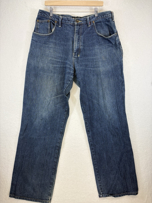 Sean John Jeans Y2K Mens 38 Baggy Blue Denim Straight Leg Relaxed Fit