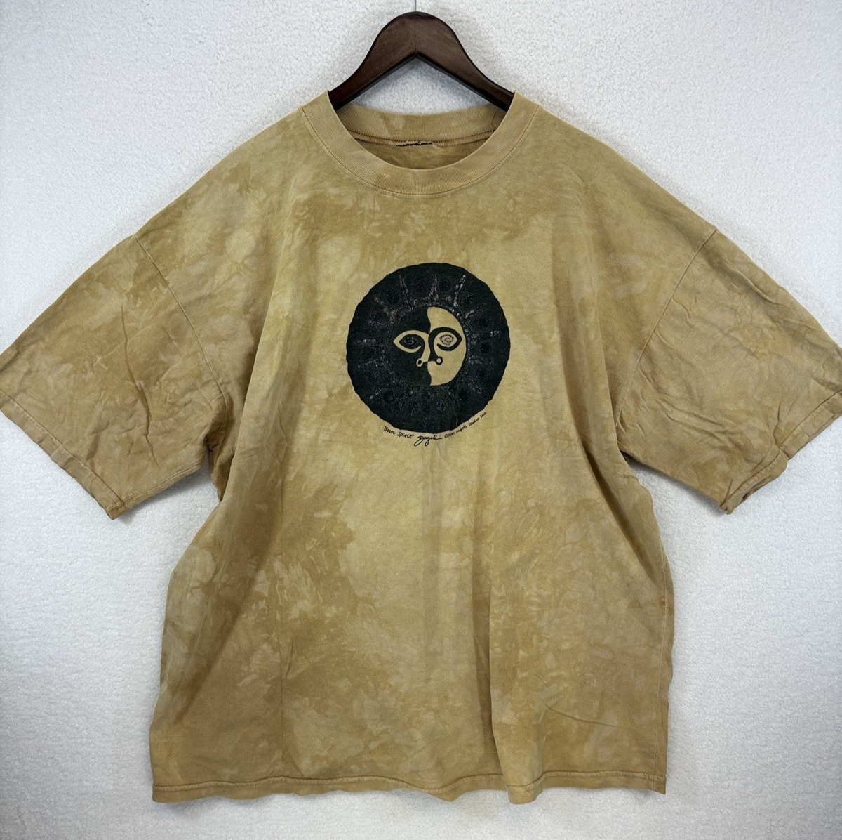 Vintage Dagoli Tribal Sweatshirt Mens XL Sun Spirit Crewneck Brown