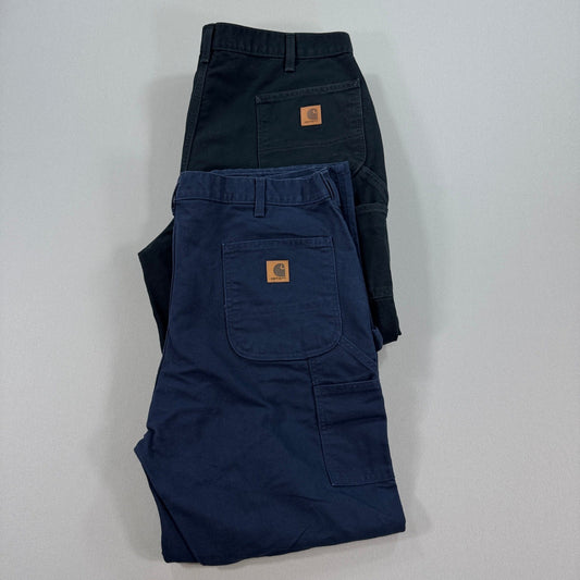 2x Carhartt B11 Original Dungaree Fit Work Pants 40x30 Reflective Stripe lot