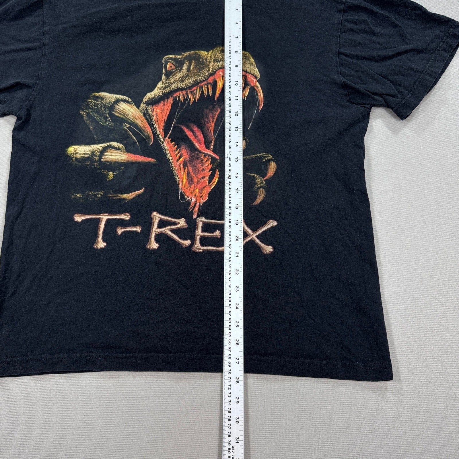 Vintage T-Rex T Shirt Dinosaur Graphic Tee Trexcafe Black SIngle Stitch Medium