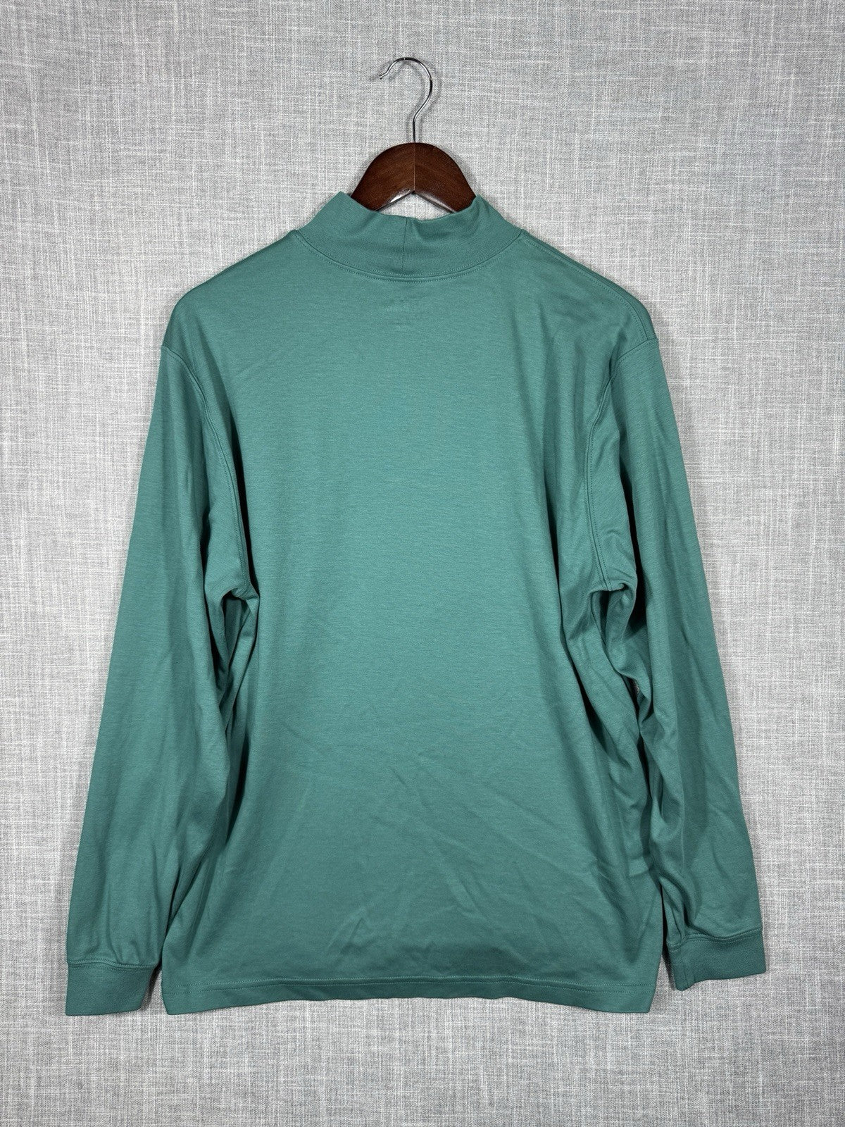 LL Bean Turtleneck Pima Cotton Long Sleeves Green  Mens Large