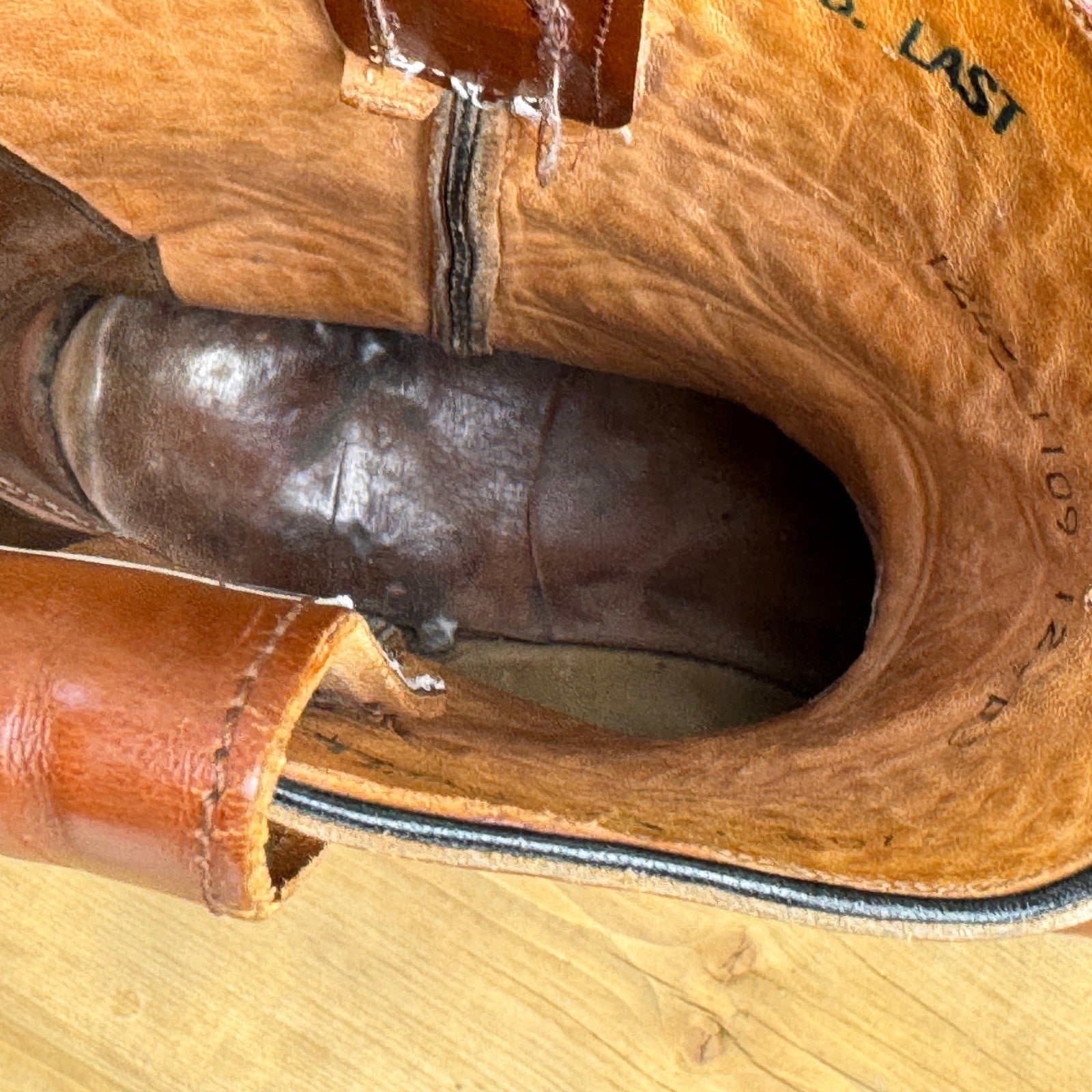 Vintage Hyer Western Boots mens Size 12 Brown Leather Cowboy Boots Made in USA