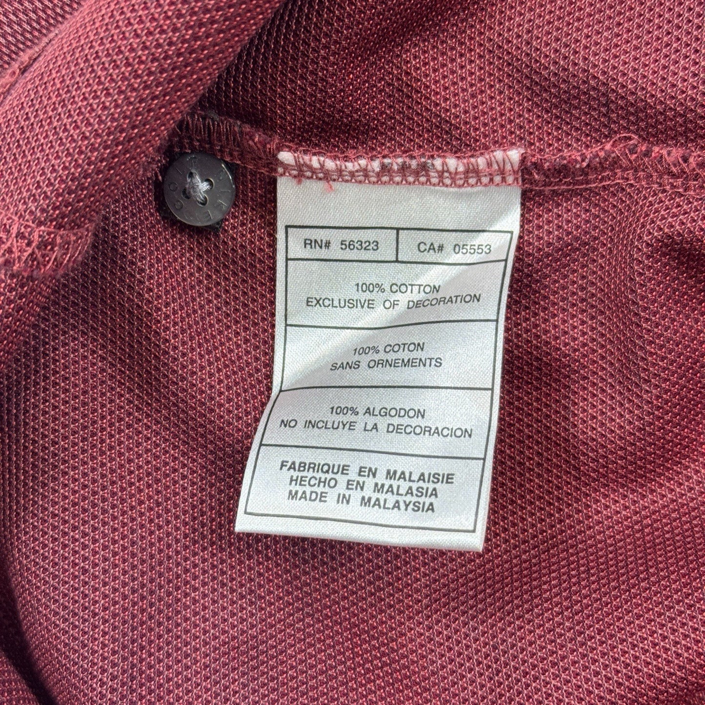 VTG Nike Tiger Woods Collection Shirt Mens XL Burgundy Button Up Performance Y2K