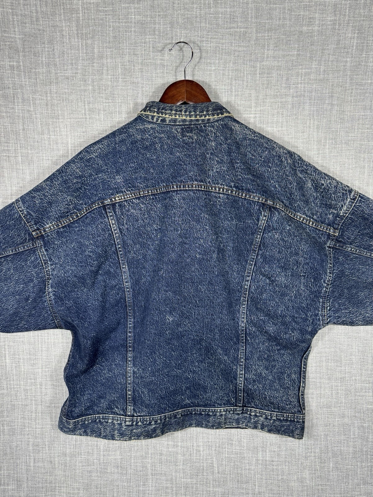Vintage Lee Riders Jean Jacket Denim Trucker 80s 153438 Mens Size M Made In USA