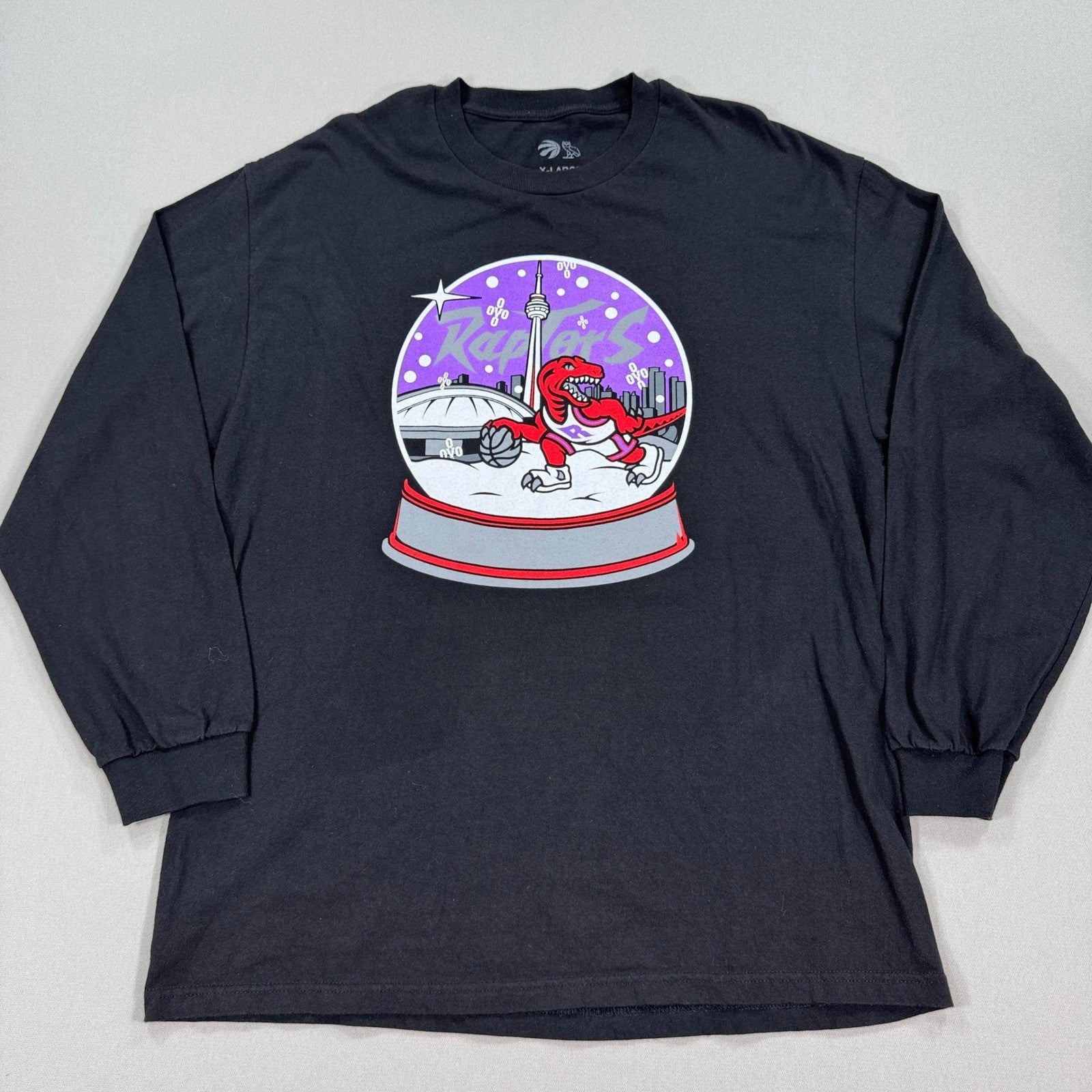 OVO x Toronto Raptors 2019 Christmas Tee - mens XL Black Long Sleeve