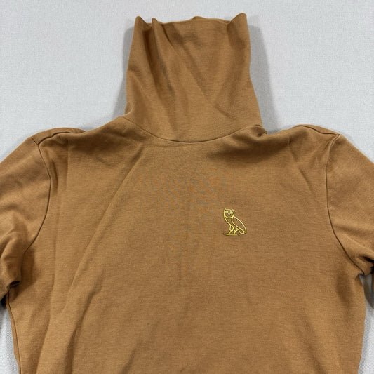 OVO October's Very Own Drake Owl Womens Medium Brown Turtleneck Sweater