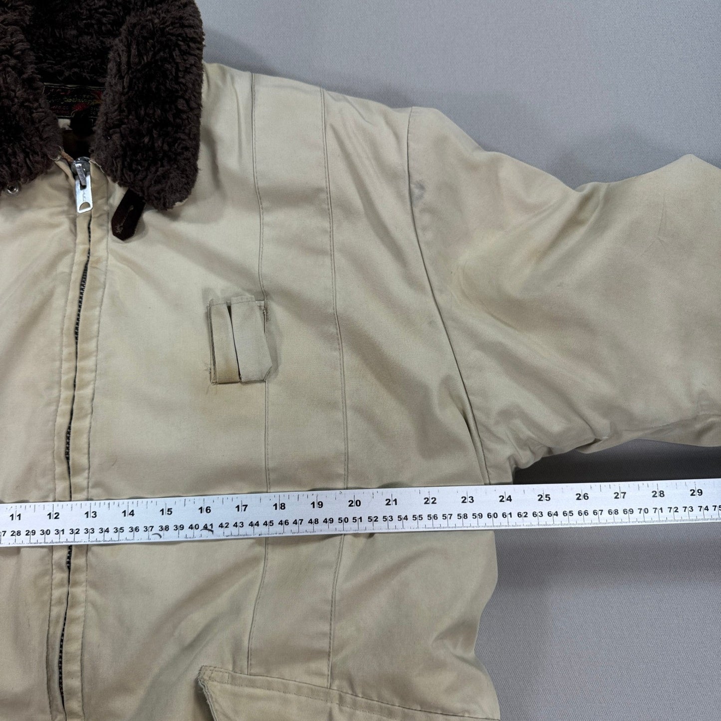 Vintage 10-X Shooting Jacket America's Finest Clothing mens Large Brown Patch