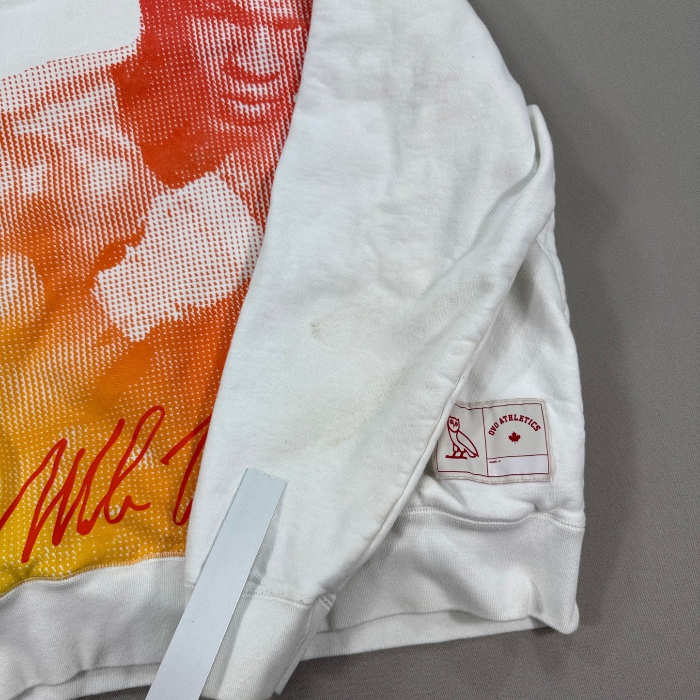OVO Athletics October's Very Own Hoodie Mike Tyson mens Large White Pullover