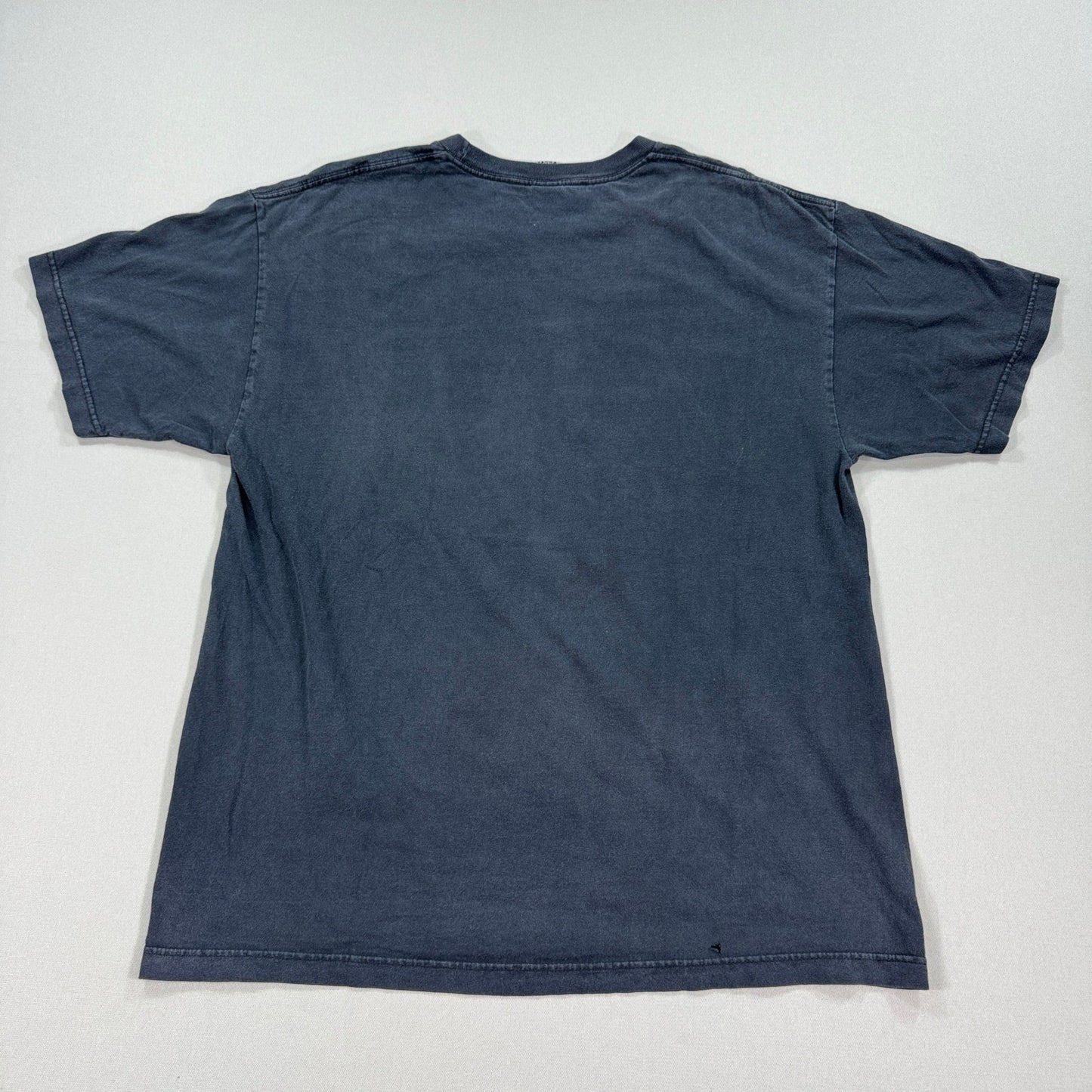 VTG 2000's Famous Stars and Straps Giant Logo Print Tee Faded Y2K Travis Barker