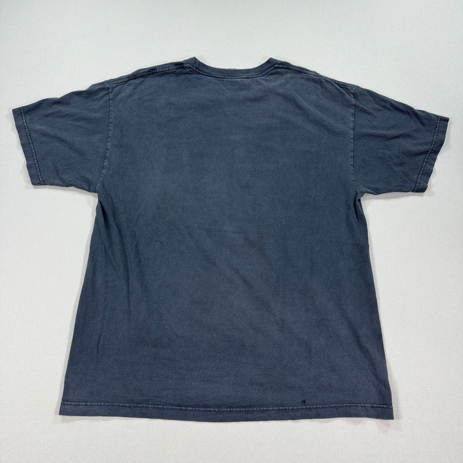 VTG 2000's Famous Stars and Straps Giant Logo Print Tee Faded Y2K Travis Barker