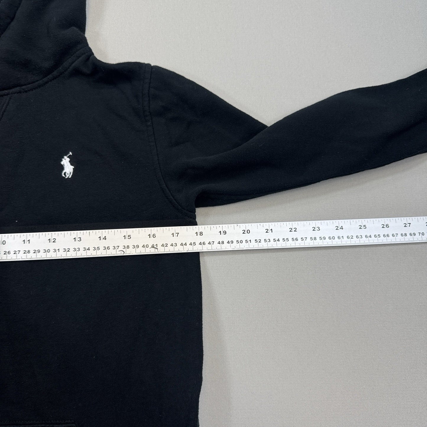 Polo Ralph Lauren Sweatshirt mens XS Black Pullover Hooded Athleisure Logo Soft