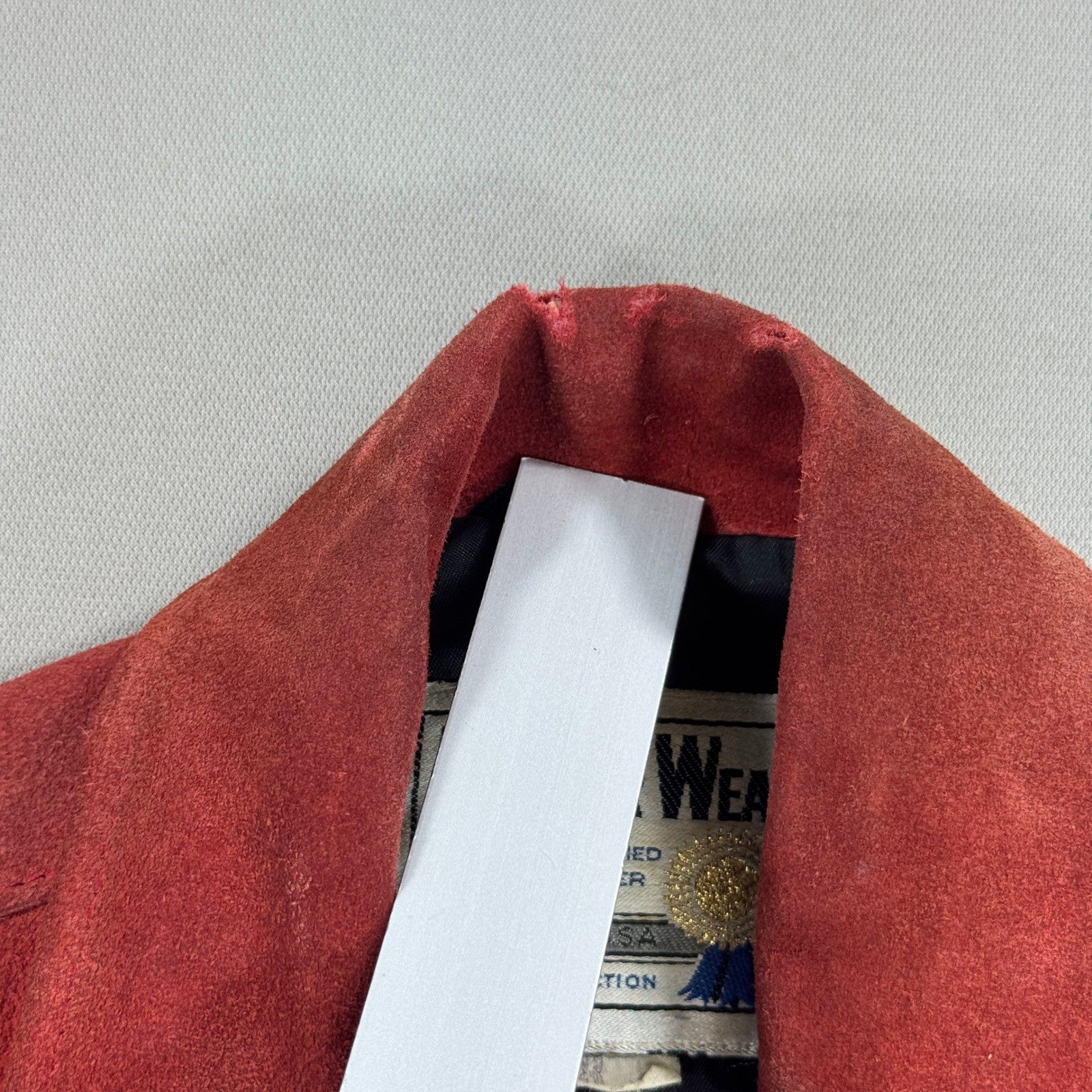 Vintage Pioneer Wear Suede Fringe Jacket Womens Sz 8 Red Cropped Western 70s/80s