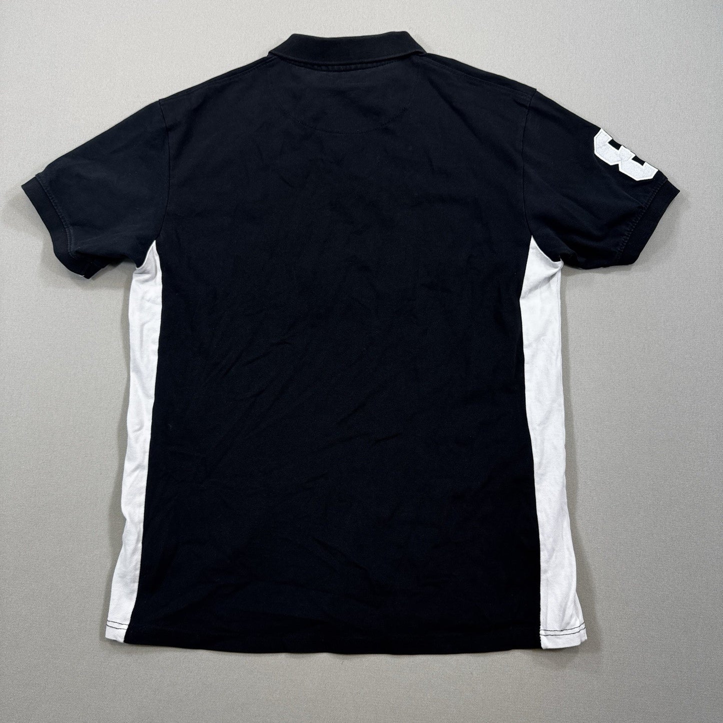 Polo Ralph Lauren Dubai Polo Shirt mens 2XL Black Custom Slim Big Pony Crest