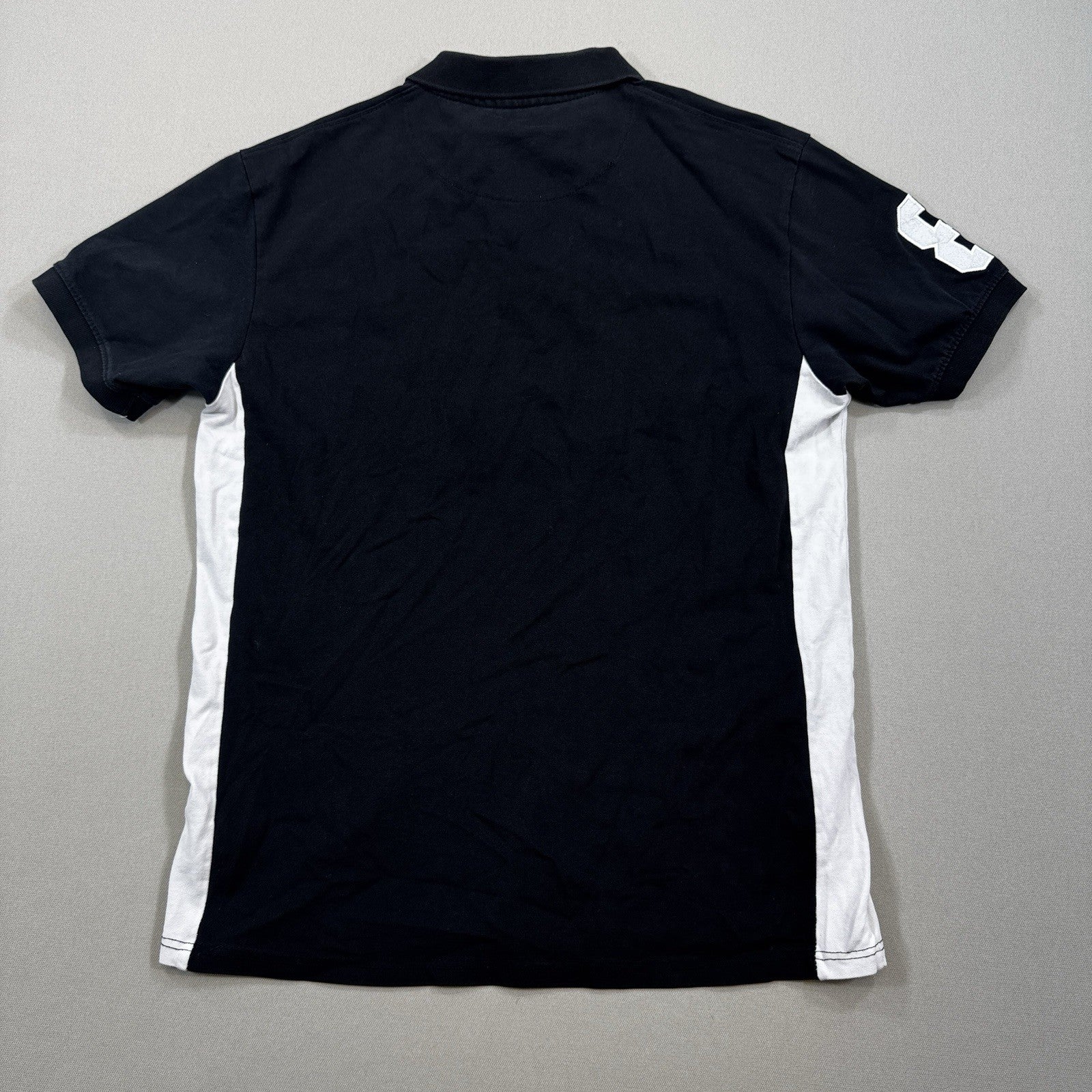 Polo Ralph Lauren Dubai Polo Shirt mens 2XL Black Custom Slim Big Pony Crest