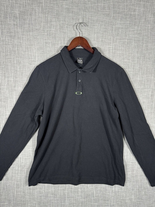 Oakley Long Sleeve Center O Shirt Collared Size XL Regular Fit