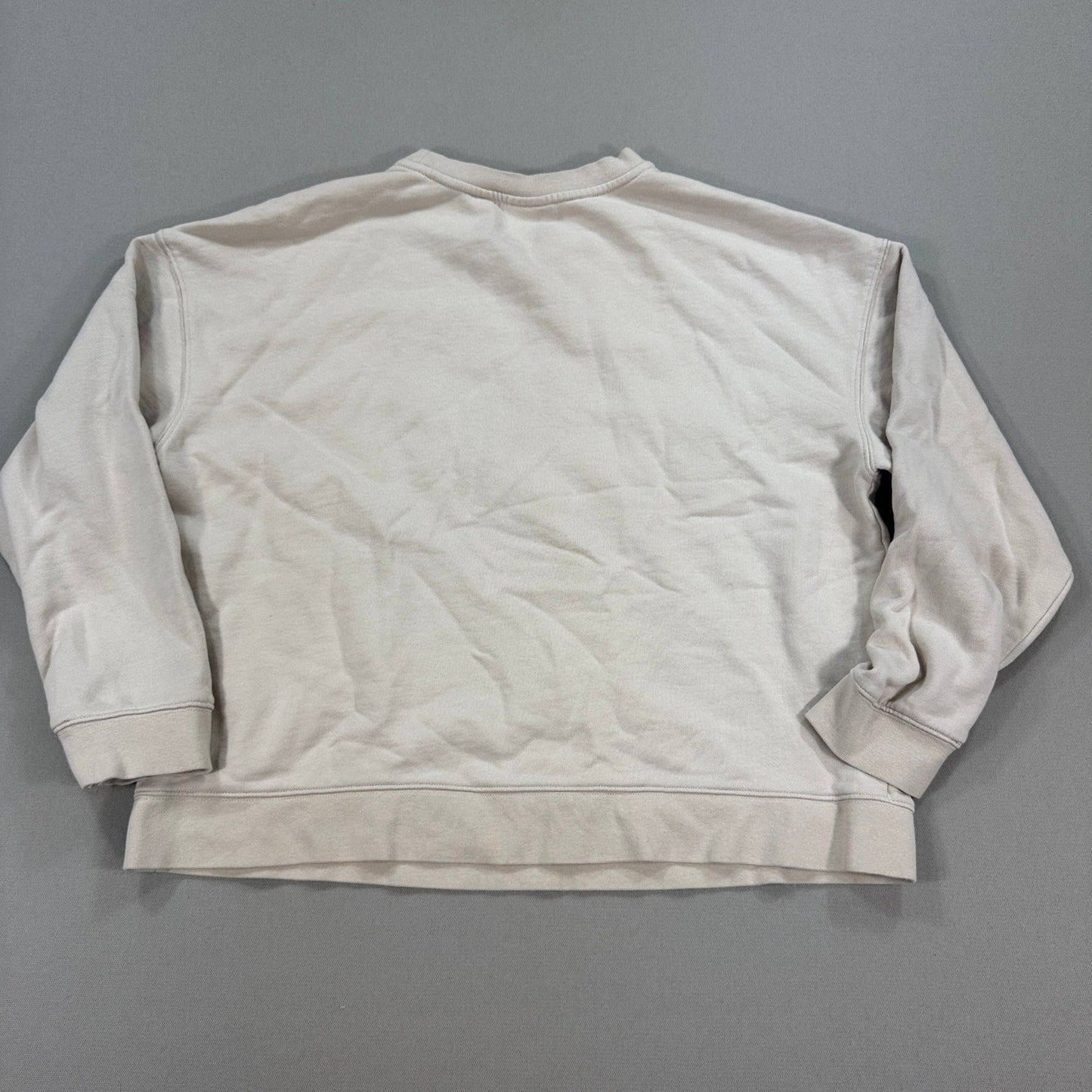 Scotch & Soda London Sweater French Terry Crewneck Boxy Womens Large Tan Beige