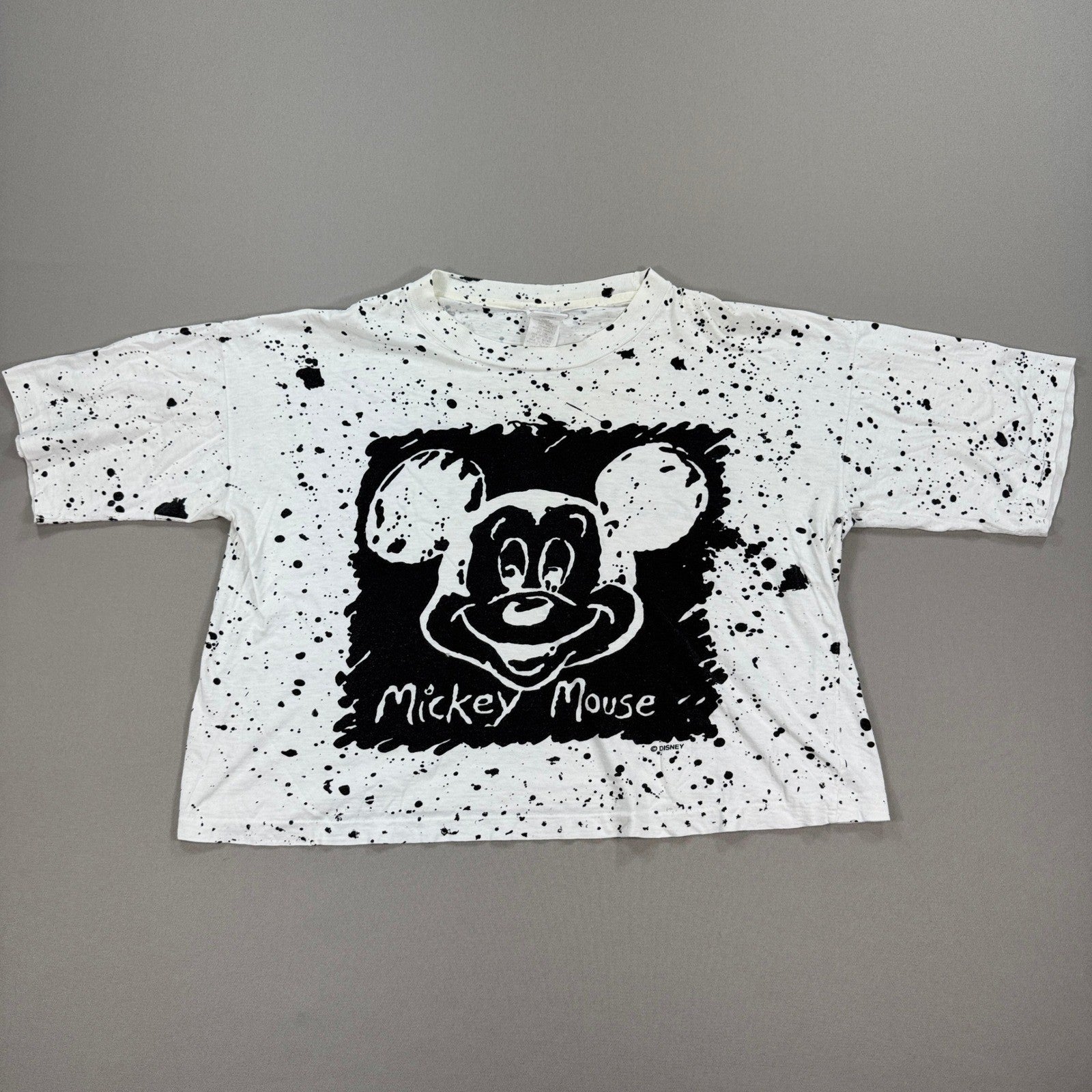 VTG Disney Mickey Mouse Shirt Womens Large Graphic Boxy Fit Made In USA
