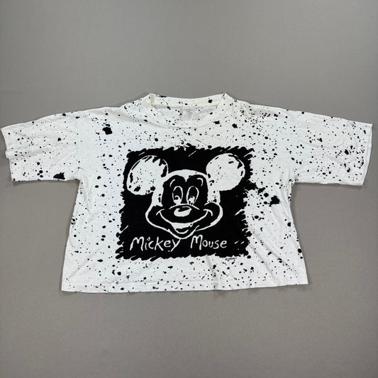 VTG Disney Mickey Mouse Shirt Womens Large Graphic Boxy Fit Made In USA
