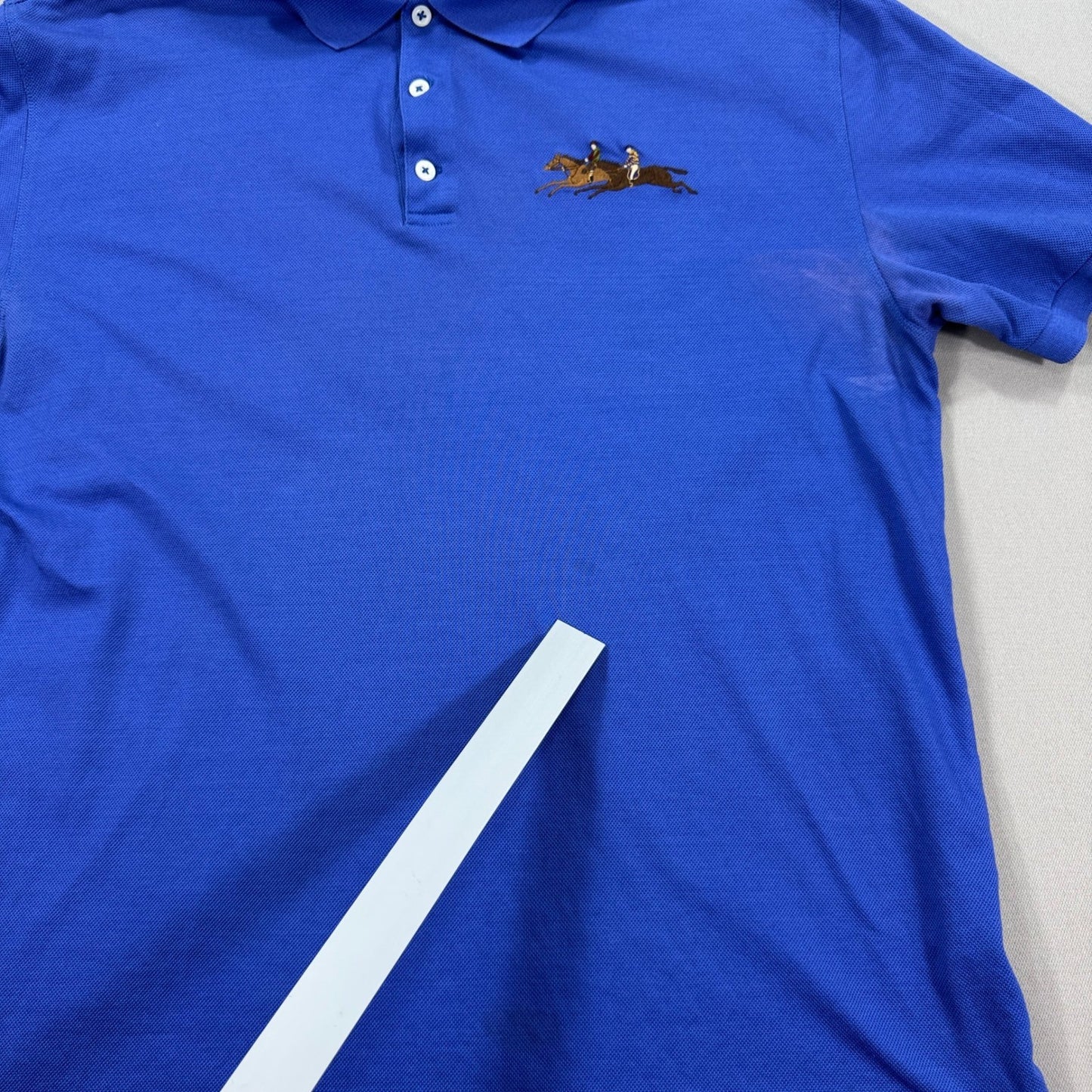 Polo Ralph Lauren Purple Label Polo Shirt Blue mens Large Made In Italy