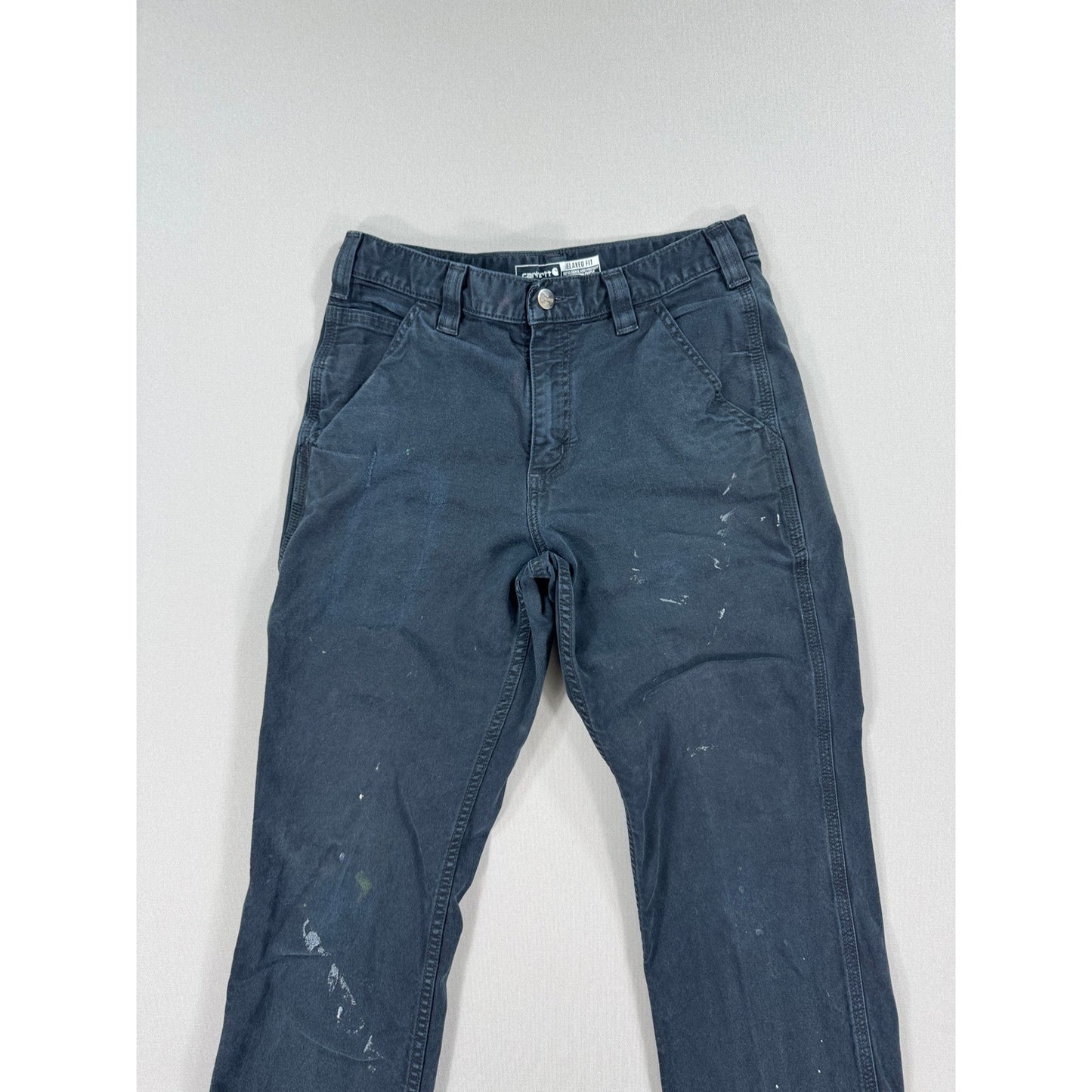 Carhartt 102291 Carpenter Pants Rugged Flex Relaxed Fit mens 31x32 Black Canvas