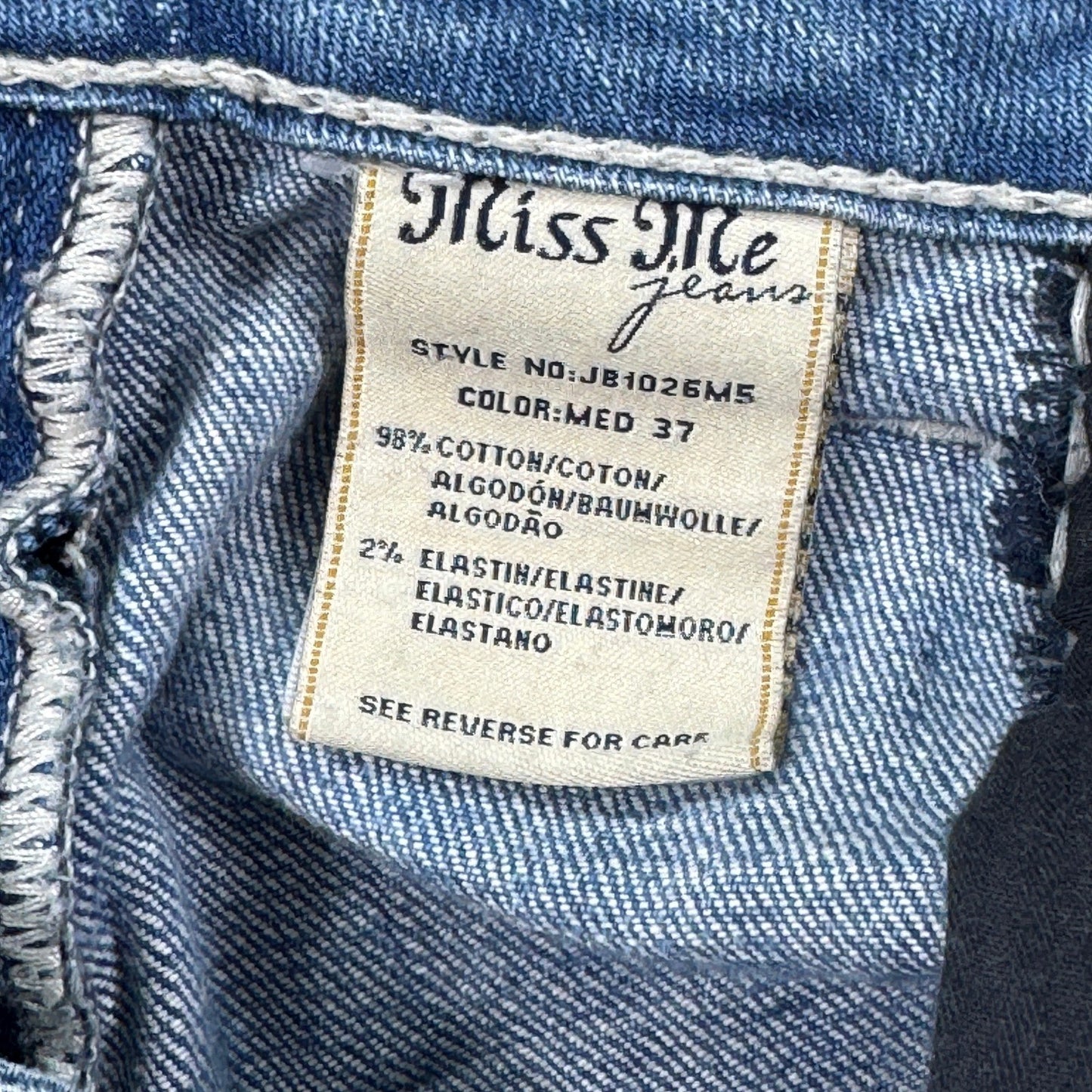 Miss Me Shorts Boyfriend Bermuda Denim Womens Size 30 Blue Embellished Pockets