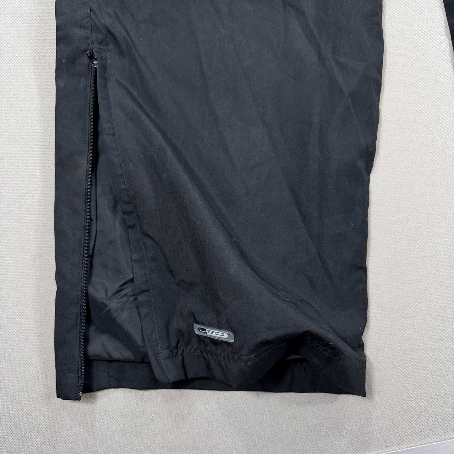 Puma Track Pants Men's Large Black Windbreaker Wide Leg Zipped Ankle Lined