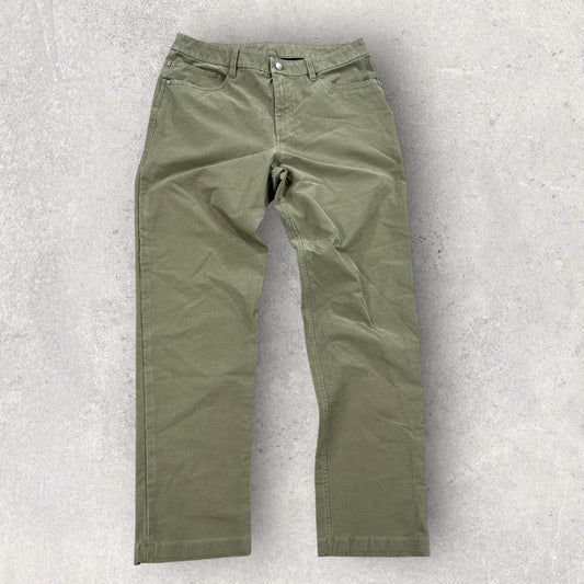 Lululemon ABC Classic Fit Khaki Pants mens Size 32 Olive Green Canvas