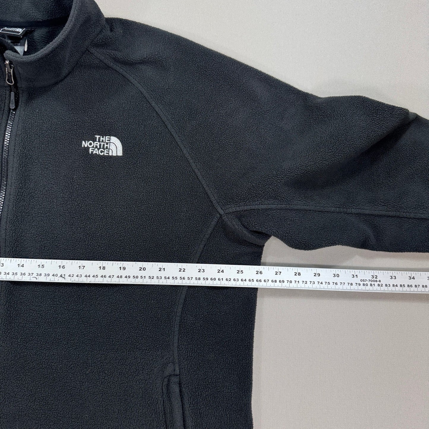 The North Face Khumbu Jacket mens 2XL Gray Full Zip Fleece Sweater Black