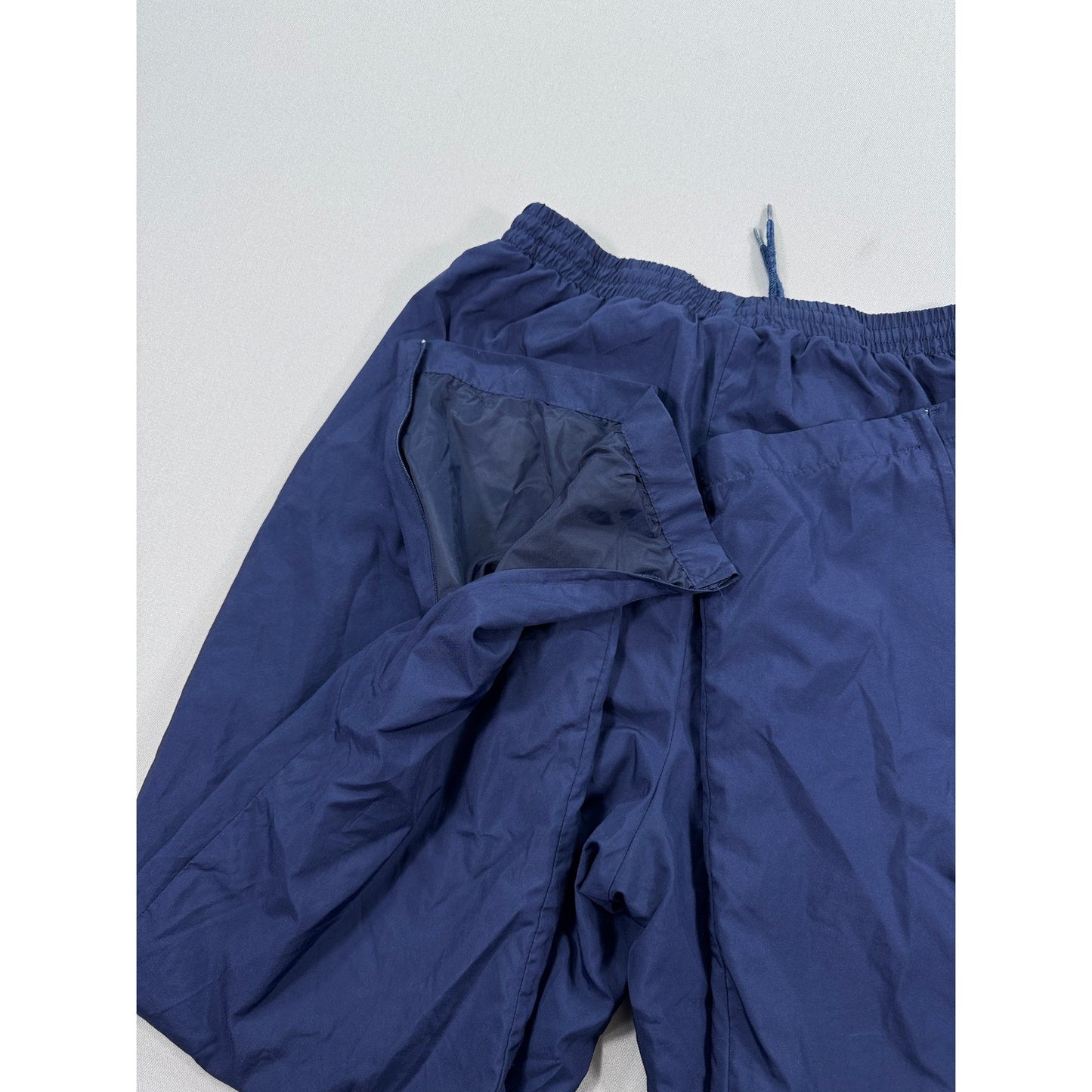 New Balance Track Pants mens XL Navy Blue Nylon Lightweight Ankle Zip Tapered