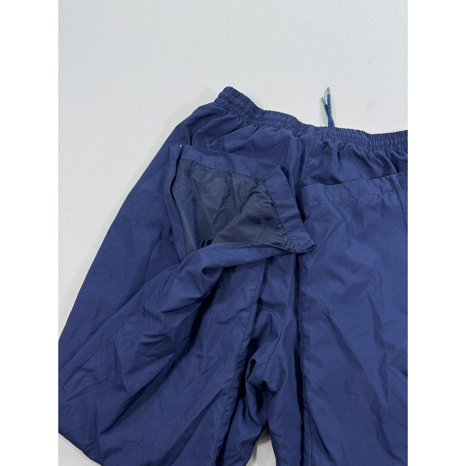 New Balance Track Pants mens XL Navy Blue Nylon Lightweight Ankle Zip Tapered