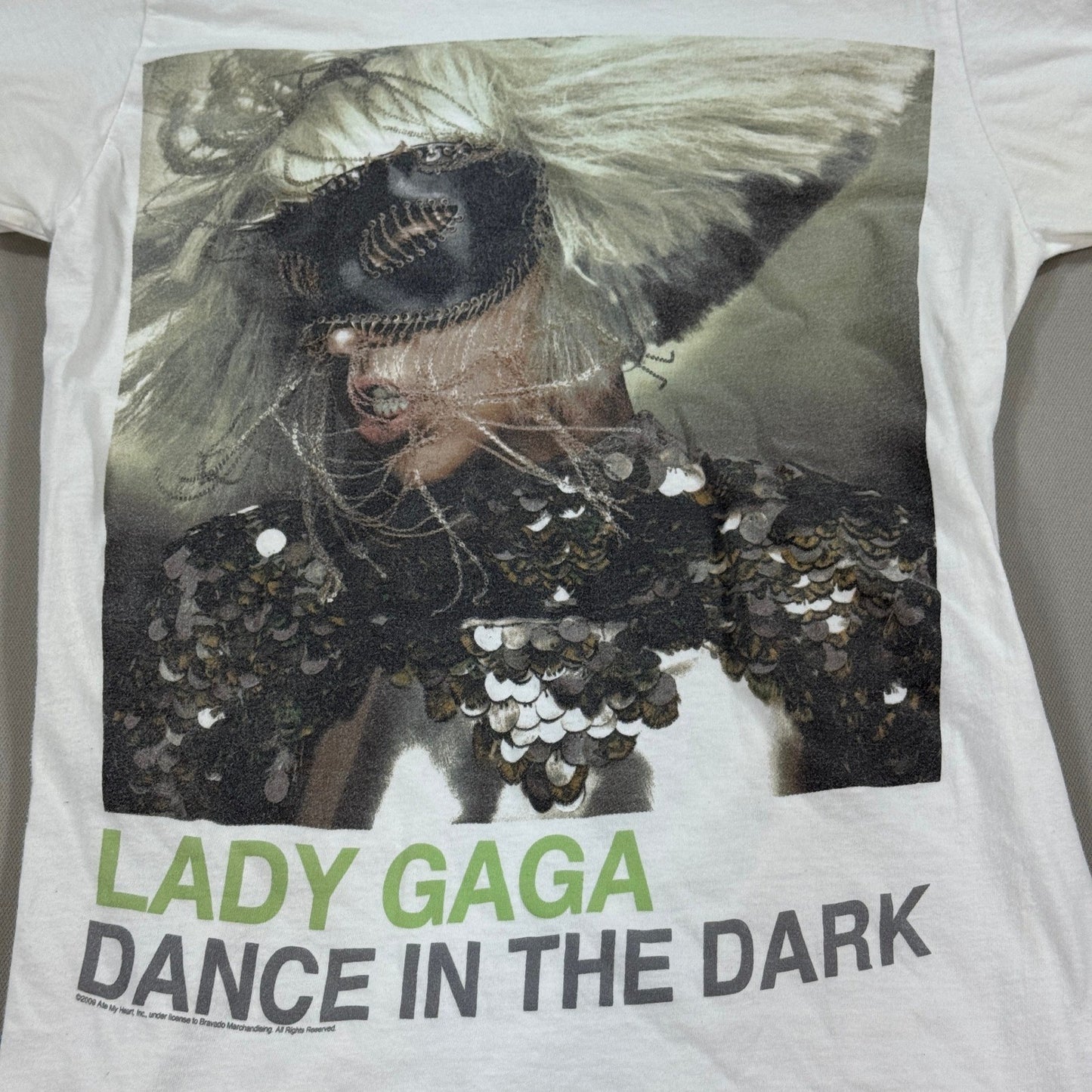 Vintage Lady Gaga Dance In The Dark 2009 White Shirt Small Monster Ball Tour